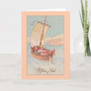 Vintage French Joyeux Noël Christmas Card