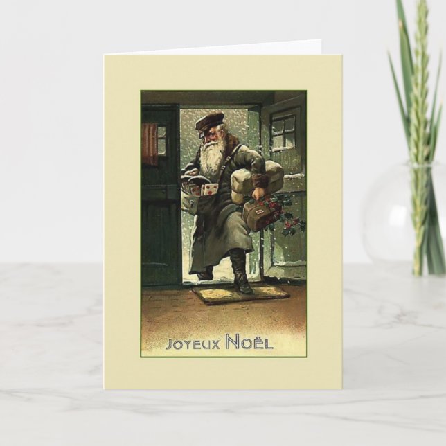 Vintage French Joyeux Noël Christmas Card (Front)