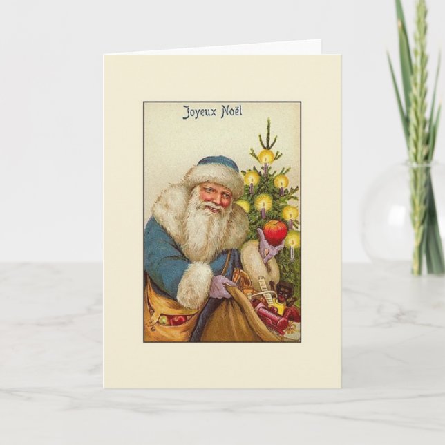 Vintage French Joyeux Noël Christmas Card (Front)