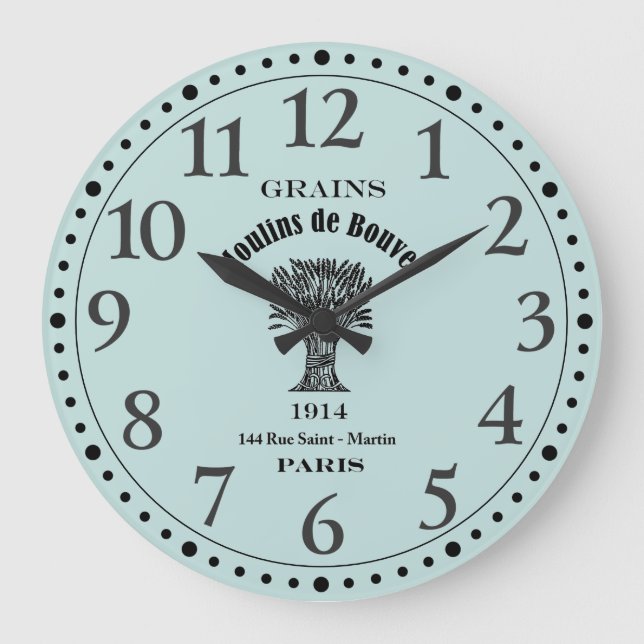 Vintage French Kitchen Cafe Clock (Front)