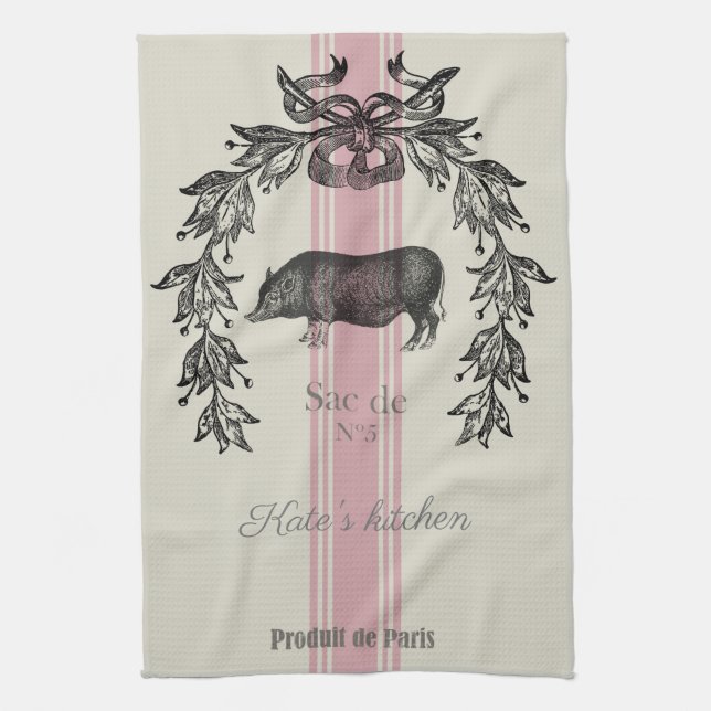 Vintage french kitchen towel (Vertical)
