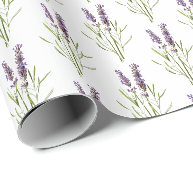 Vintage French Lavender Small Wrapping Paper (Roll Corner)