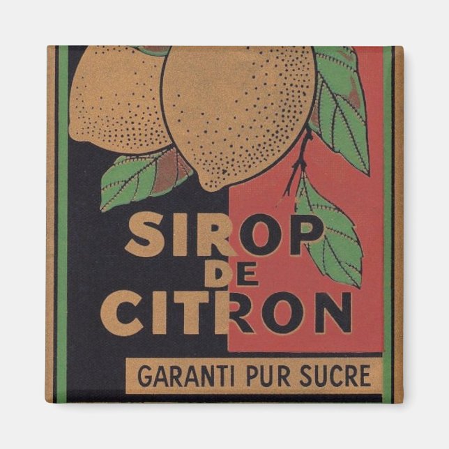 Vintage French Lemon Magnet (Front)