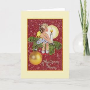 Vintage French Meilleurs Vœux Christmas Card