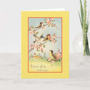 Vintage French Mother Birthday Card