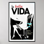 Vintage French Movie Liqueur Retro Art Deco Poster<br><div class="desc">A reproduction print of a Cuban movie Poster for French film "Beautiful LIFE" La Bella Vida Retro Art Deco poster. Digitally refurbished to bring out the original colours,  even better and fix as many imperfections as possible.</div>