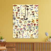 Vintage French Mushroom Cottagecore Botanical Art