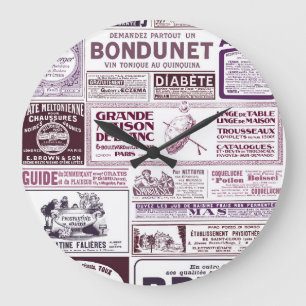Vintage French Newspaper Ads 1910 Large Clock