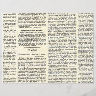 Vintage French Newspaper Scrapbook Craft 