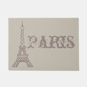 Vintage French Paris Eiffel Tower Doormat Rug Gift