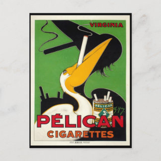 Vintage French Pelican Cigarettes Postcard