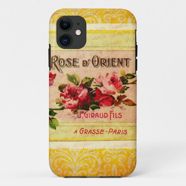 Vintage French Perfume Label Case-Mate iPhone Case (Back)