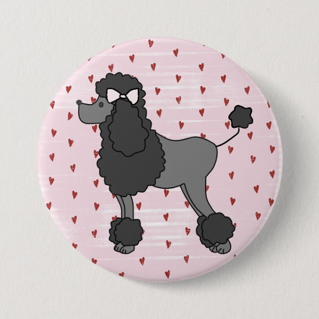 Vintage French Pink Poodle Pin (Front)