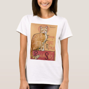 Vintage French Poster Style Orange Cat T-Shirt