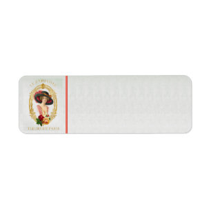 Vintage French Return Address Label