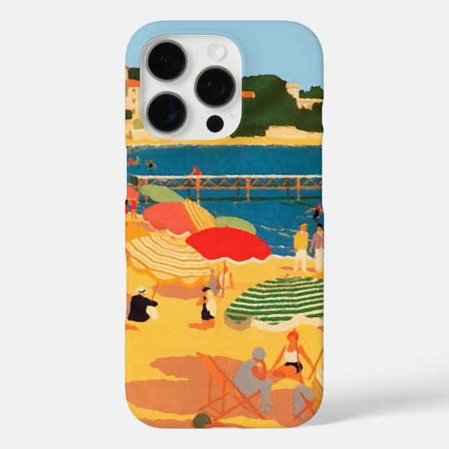 Vintage French Riviera Beach Case-Mate iPhone Case (Back)
