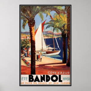 Vintage French Riviera, France - Poster