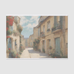 Vintage French Romantic Streets Decoupage Tissue Paper