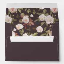 Vintage French Roses Return Address Envelope