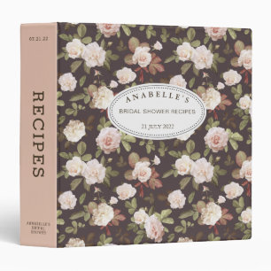 Vintage French Roses Shower Recipe Binder