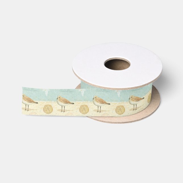 Vintage French Sand Piper Satin Ribbon (Spool)