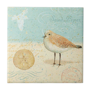 Vintage French Sand Piper Tile