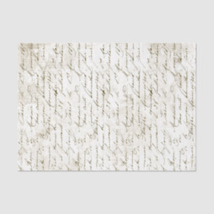 Vintage French Script Handwritten Grunge Cursive T Tissue Paper