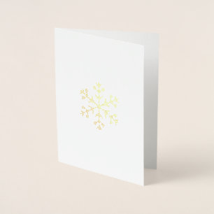 Vintage French Script Snowflake Christmas Foil Card