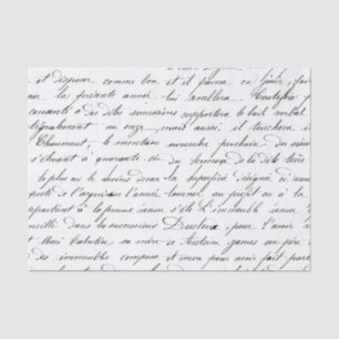 Vintage French Script Tissue Paper