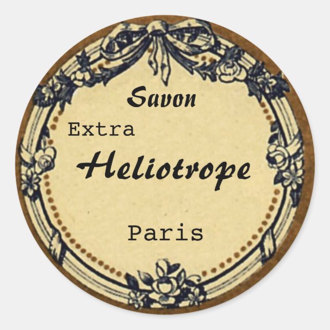 Vintage French Soap Label - circle (Front)