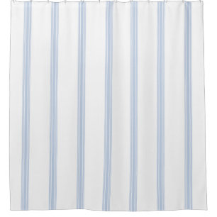 Vintage French Ticking Stripe Pattern Blue White 2