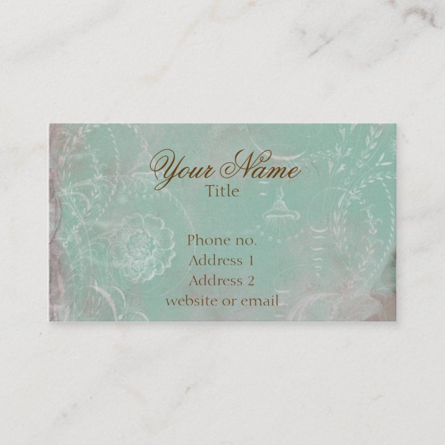 Vintage French Toile Custom Business Cards (Front)