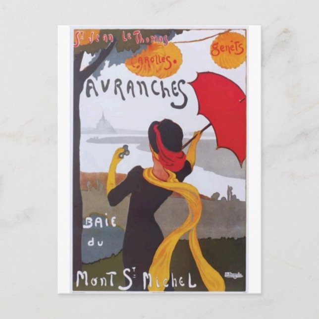 Vintage French Travel Ad 1910 Postcard (Front)