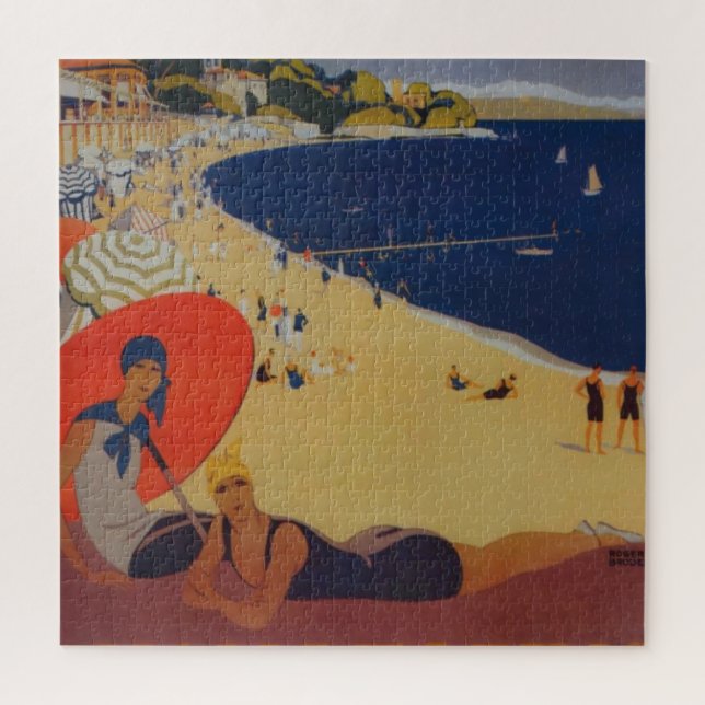 Vintage French Travel Advertisement Jigsaw Puzzle (Vertical)