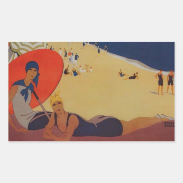 Vintage French Travel Advertisement Sticker (Front)