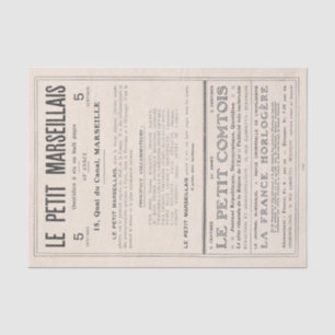 Vintage French Typography Advertisement Decoupage  Tissue Paper