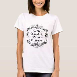 Vintage french  typography chocolate design T-Shirt