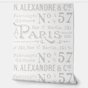 Vintage French Typography Paris Text Travel Wallpaper