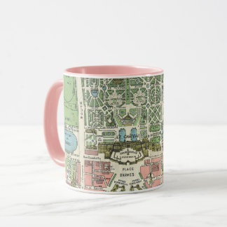 Vintage French Versailles illustration map Mug