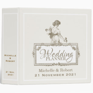 Vintage French Wedding Planner (Rose Bride) Binder