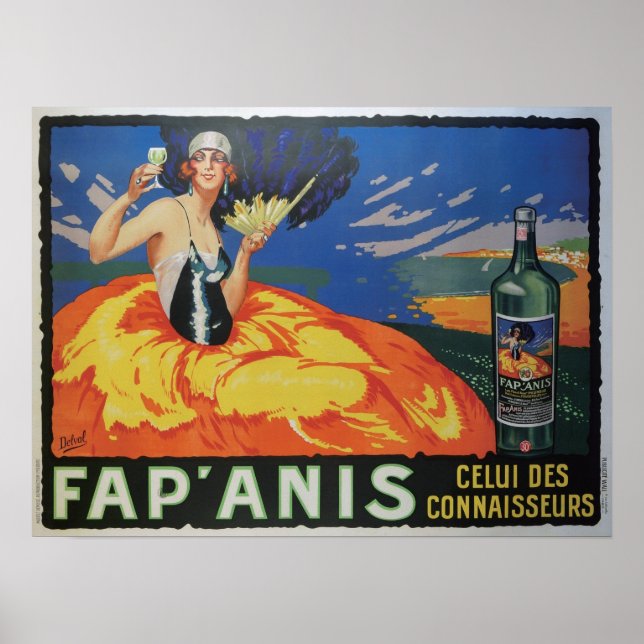 Vintage French Wine & Alcohol Advertisement Poster (Front)
