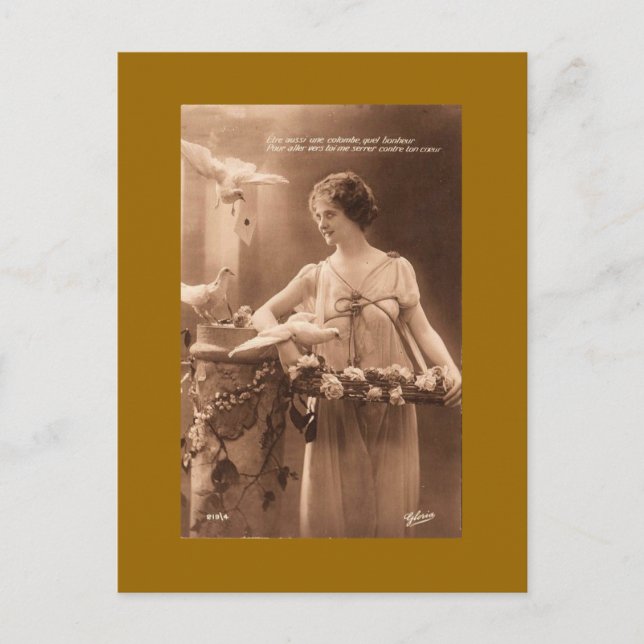 Vintage French Women Post Card (Front)