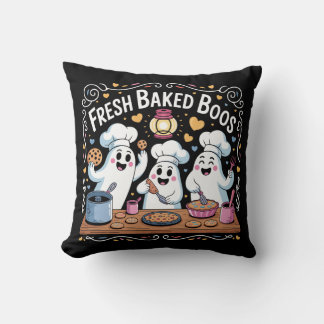 Vintage Fresh Baked Boos Halloween T-Shirt Throw Pillow