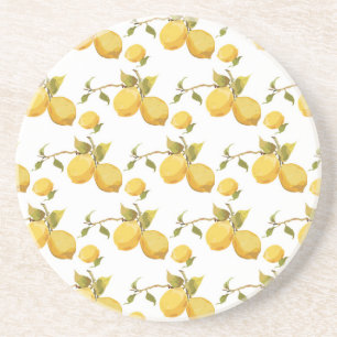 Vintage Fresh Lemons: Simplistic Design Coaster