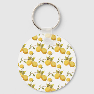 Vintage Fresh Lemons: Simplistic Design Keychain