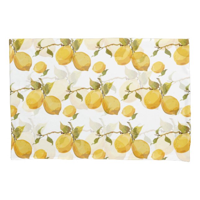 Vintage Fresh Lemons: Simplistic Design Pillowcase (Front)