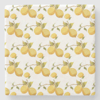 Vintage Fresh Lemons: Simplistic Design Stone Coaster