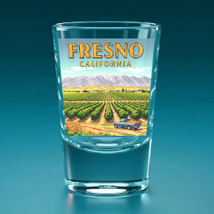 Vintage Fresno California Shot Glass
