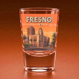 Vintage Fresno California Shot Glass