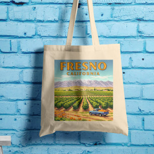 Vintage Fresno California Tote Bag